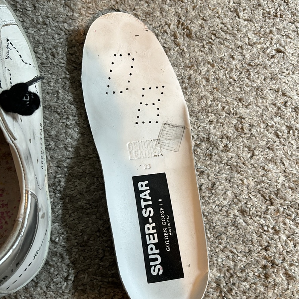 Golden goose white superstar sneakers with logo laces - Picture 7 of 10